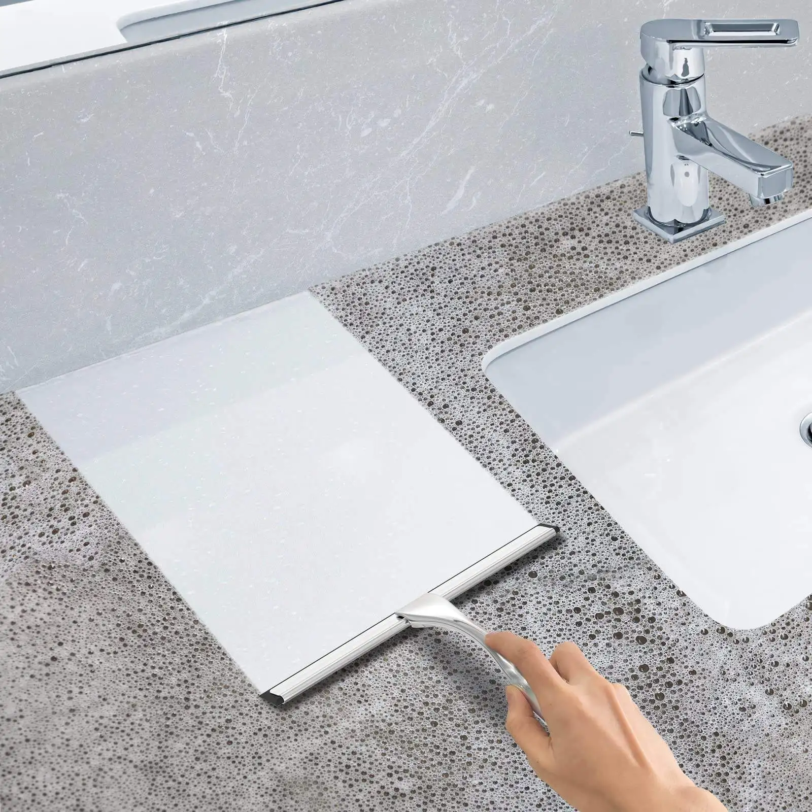 Silicone Squeegee Rubber Wiper Popular Window Cleaner Window Cleaner Tool Stainless Steel Window Washing Tie Customized Size