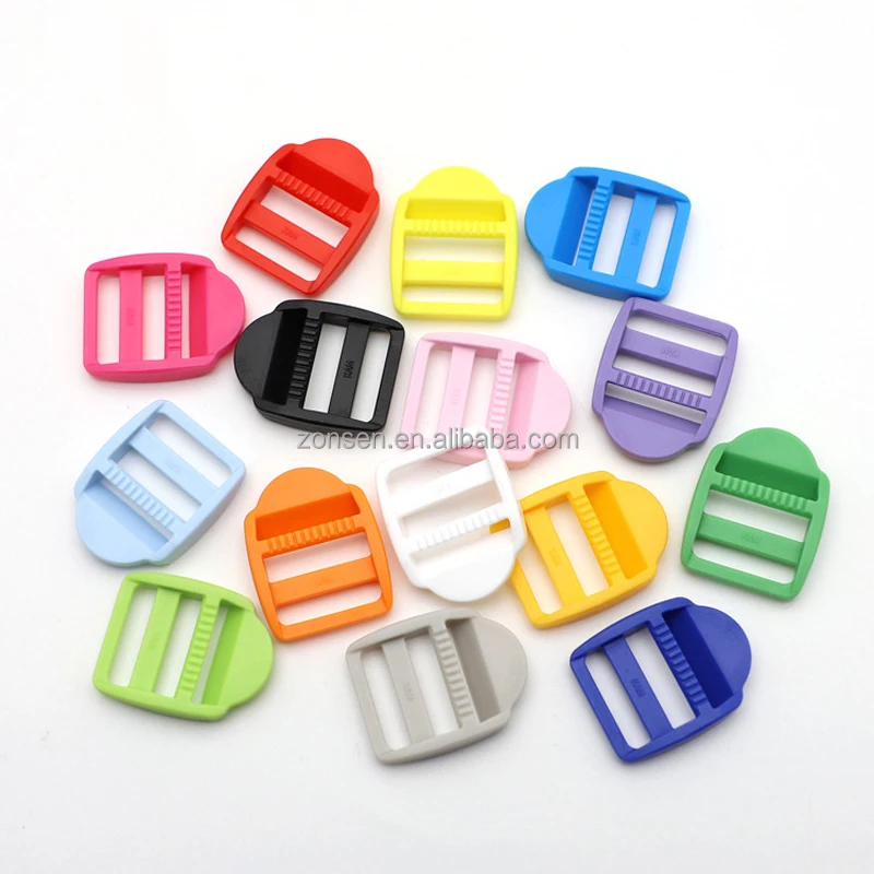 20mm Colored KAM Plastic Ladder Lock  Adjustable Belt POM Ladder Slider Buckle For Backpack Strap Webbing