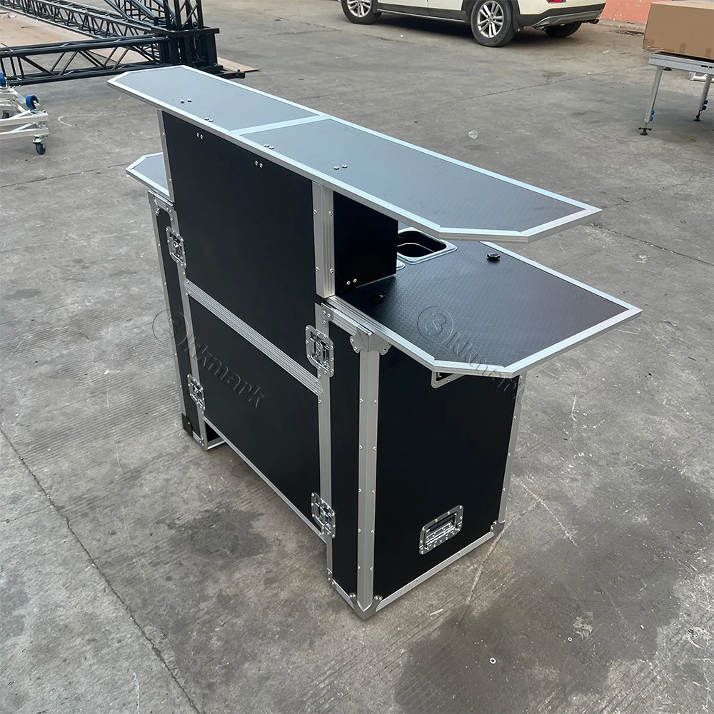 KKMARK Customized Detachable Mobile Bar Flight Road Case - Portable Rolling Bar Case for Events, Weddings, and Outdoor Parties