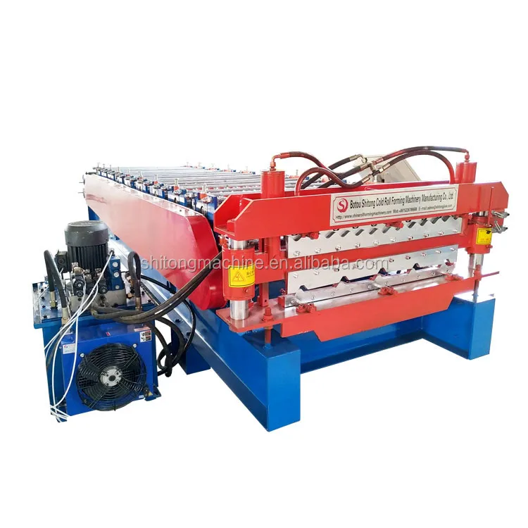 988-1000 corrugated sheet double layer roll forming machine automatic profile grape trellis roll forming machine