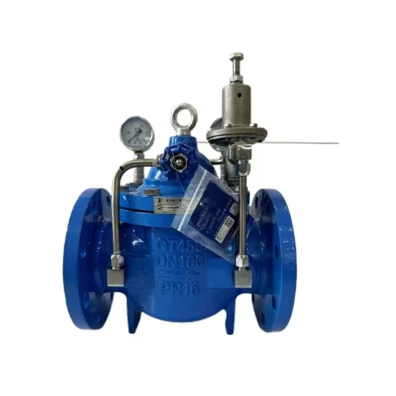 Hydrostatic pressure reducing valve for industrial water supply system