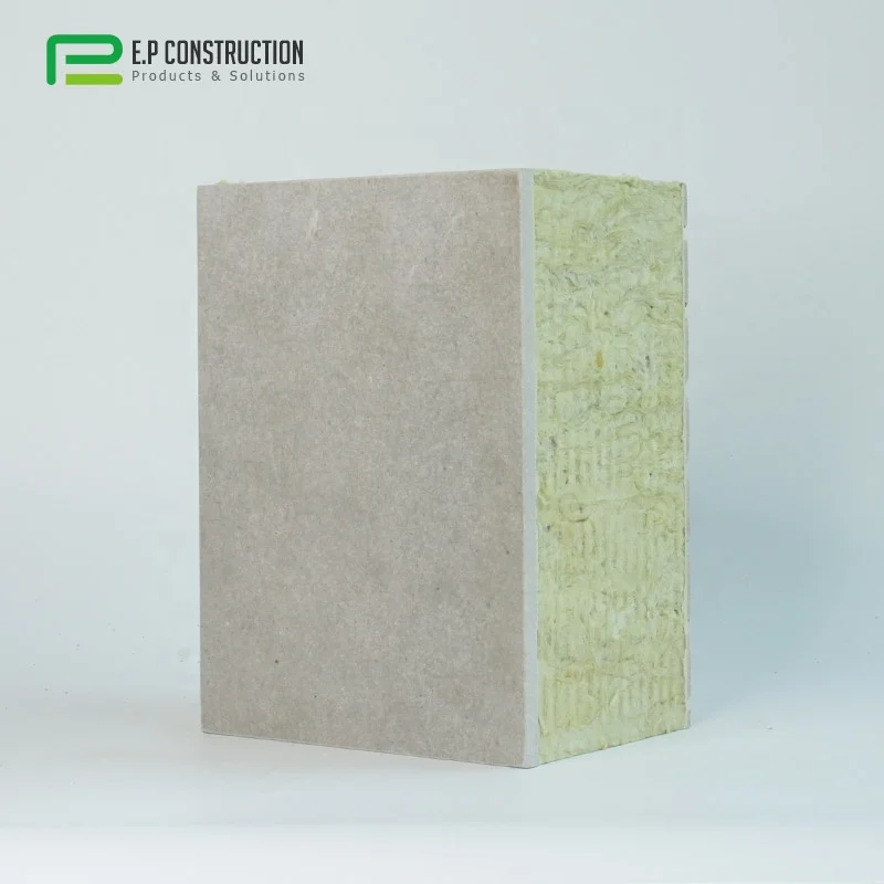 E.P China Manufacturer New Customized Eco-Friendly Rock Wool Sandwich Insulation Panel