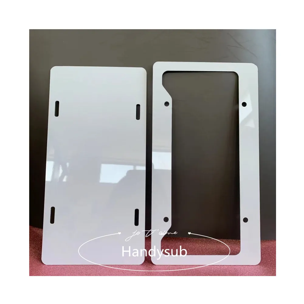 Customized Sublimation Aluminum Blanks Car Number License Plate Holder Auto License Plate Frame For American  Market