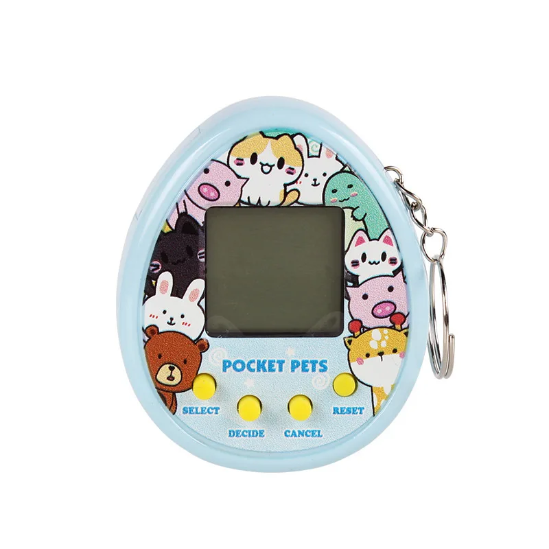 HWA 600288 Portable Cute Keychain, 90S Nostalgic Macaron Electronic Pets Toys Tamagotchi