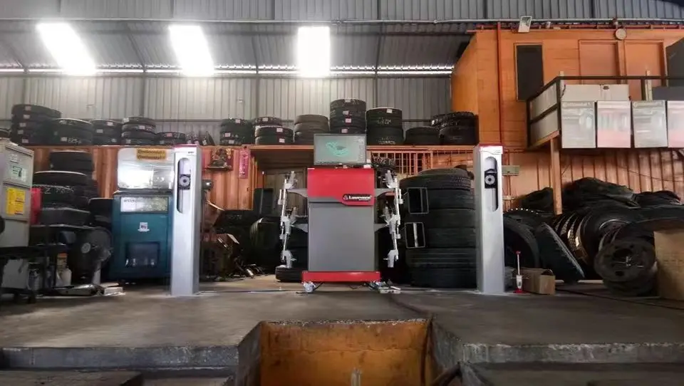 In ground pit design wheel alignment for all vehicle equipment with HD Sony Camera