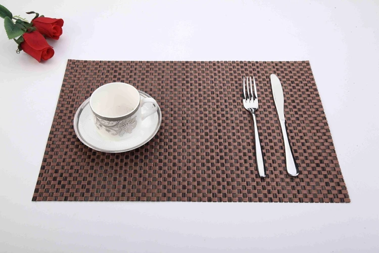 Table Mats Woven Placemats Rectangular Placemat Pvc Plastic