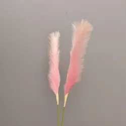 High Quality False Large Fluffy Grey Beige Artificial Dried Pampas Grass For Sale