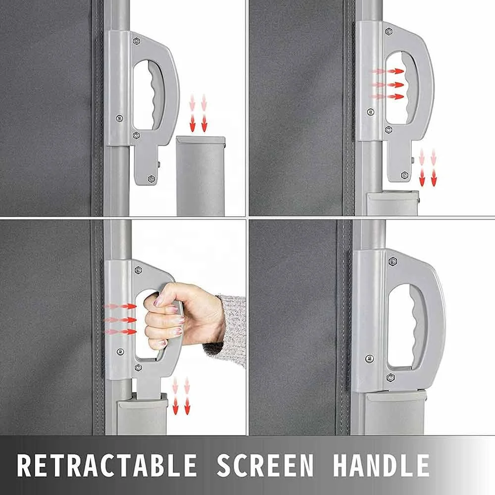 VERTAK Outdoor Patio Waterproof Aluminum Privacy Wind Screen Folding Retractable Side Awning