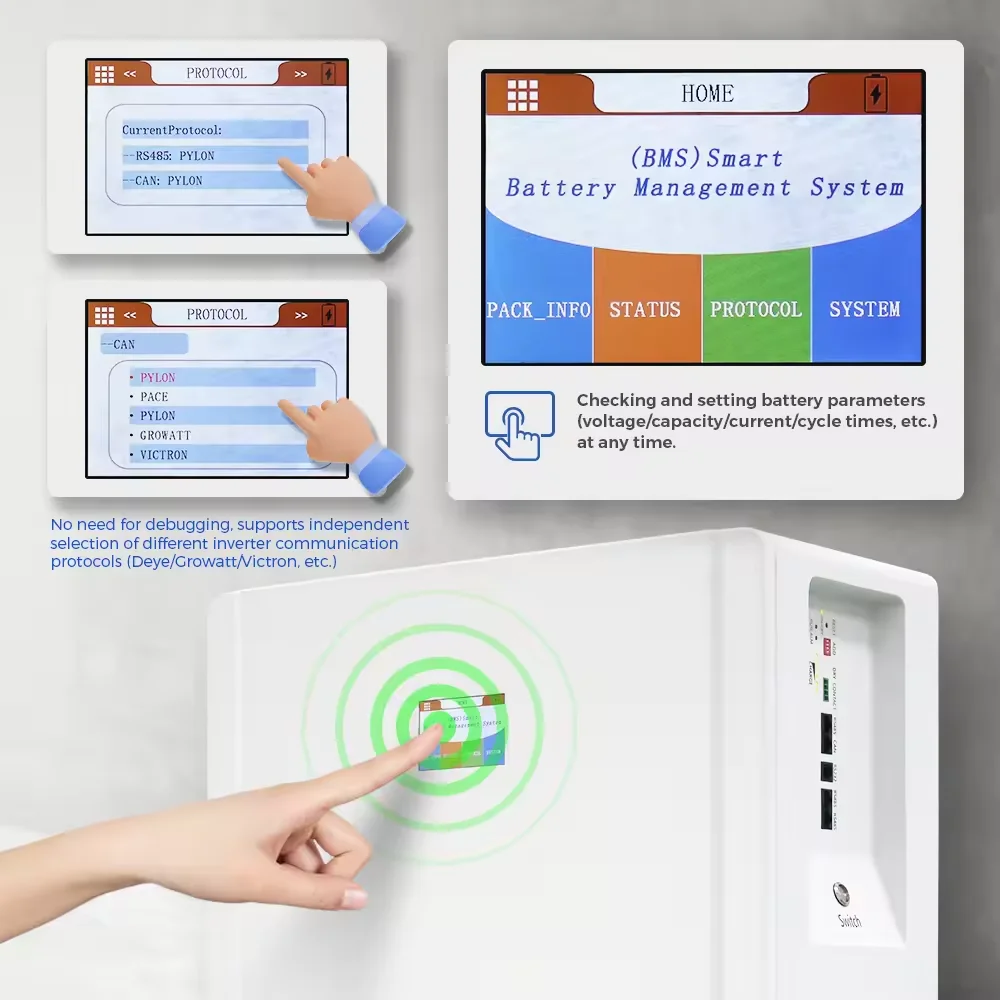 Powerwall Floor Install 5kwh10kwh LED Scree Smart MBS 5Kwh/15Kwh 48V Llithium ion Battery with wholesaler