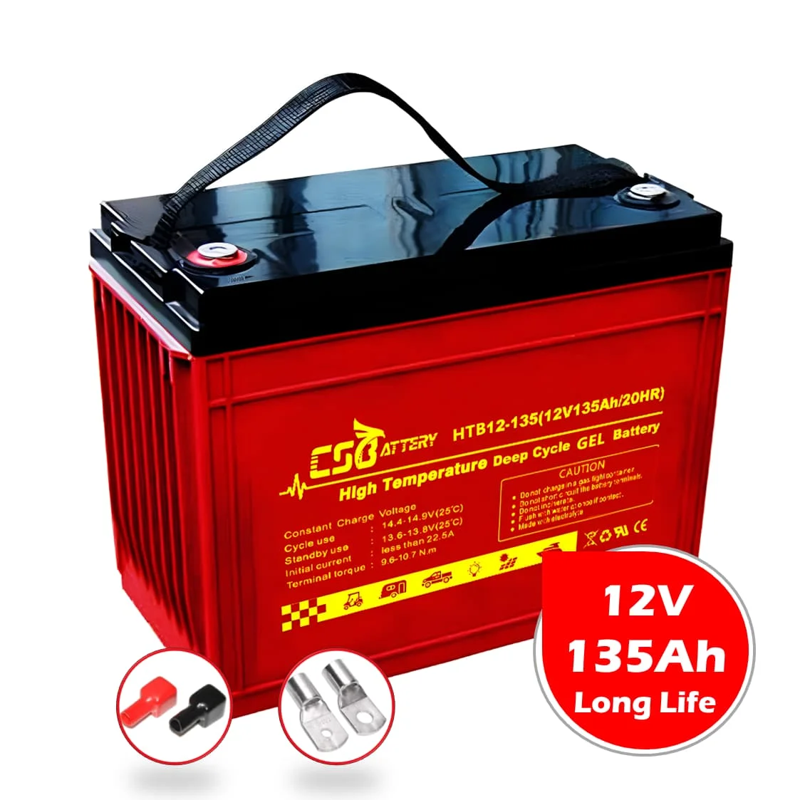 CSBattery  Dubai market GEL battery 12V 135Ah  for base station Trojan HTB12-135 Alex