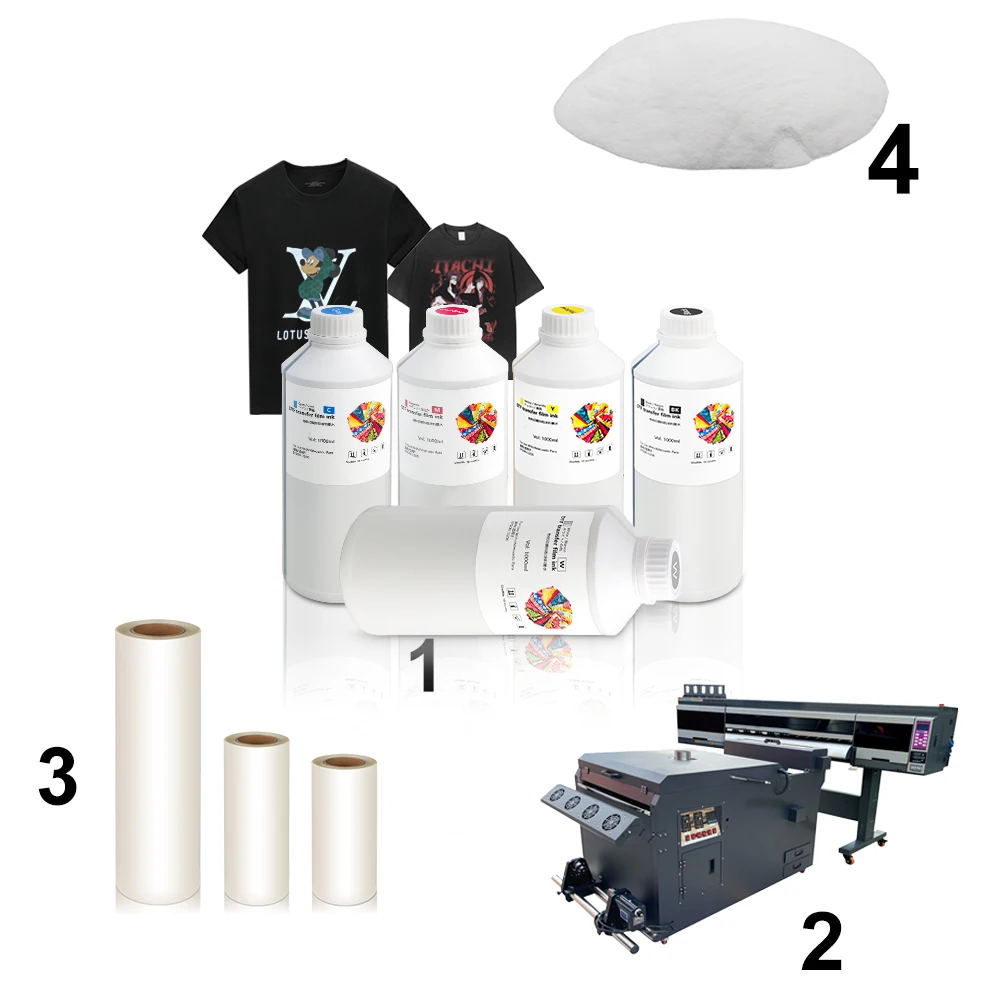 5Colors Water based Ink DTF INK For Epson L1800 DX5 i3200 L805 1390 P800 XP600 P800 etc dtf printer