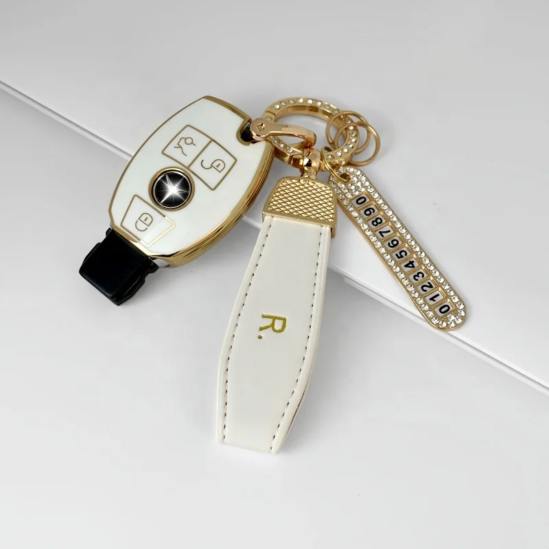 New Style Car Key Case Cover For Mercedes Benz w211 w204 A B R G Class GLK GLA GLC GLR W210 W176 W202 W463 Shell Accessories