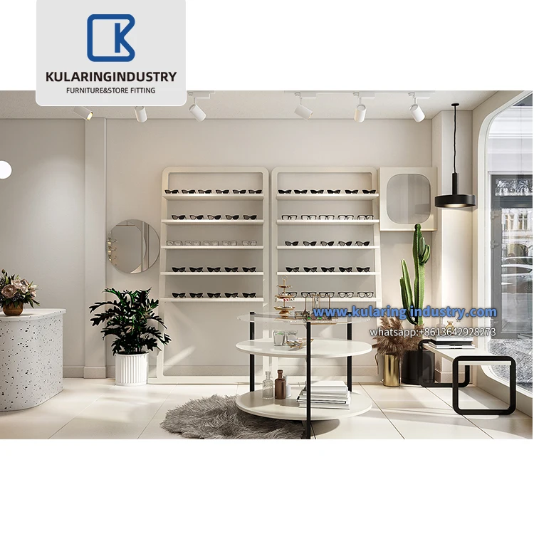 Commercial Retail Optical Eyewear Store Display Cabinets Furniture 3D Max Showroom Optical Shop Interior Design