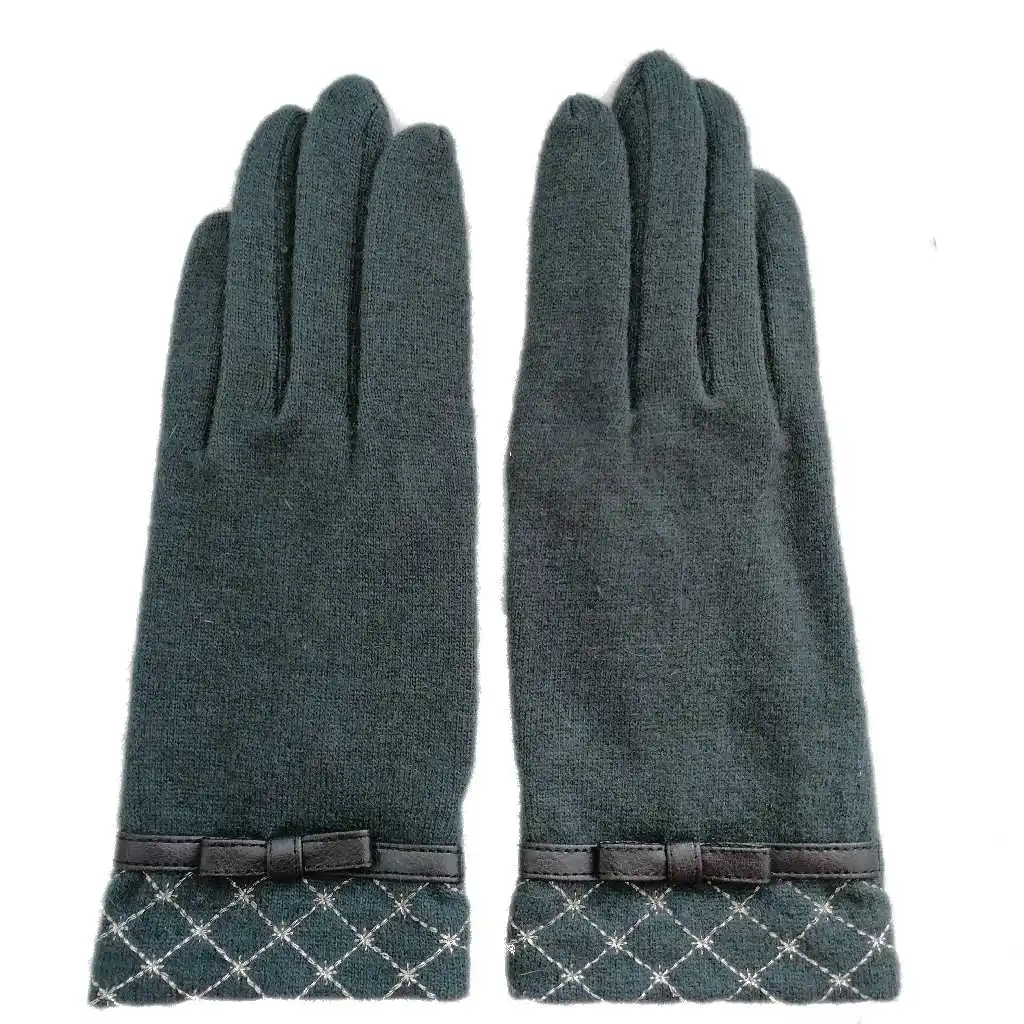 
Pretty winter women luxury soft genuine sheepskin warm hand gloves 