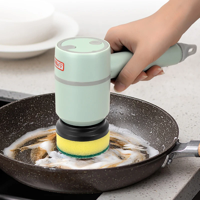 USB Rechargeable Kitchen Washing Brush Sink Cleaner Bathroom Bathtub Clean Brush Spin Scrubber Electric Cleaning Brush