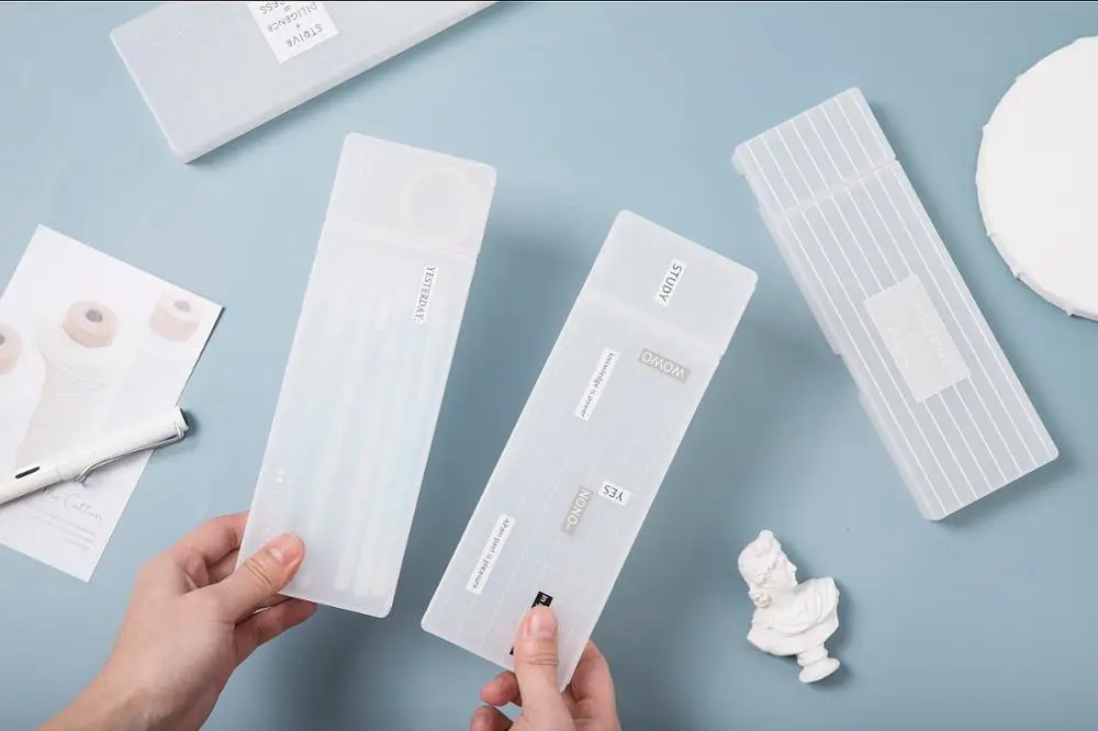 wholesale Simple PP Pencil case box with 4c printing for school student