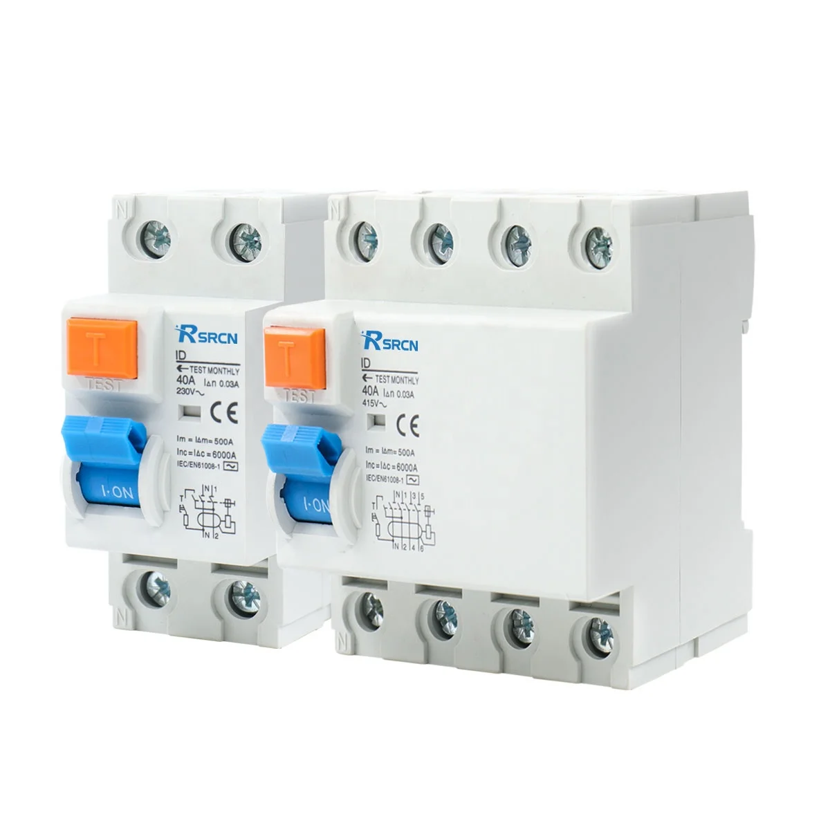 RCCB ID Type 6A 10A 16A 20A 25A 32A 45A 50A 63A 1P+N 3P+N New Design Product