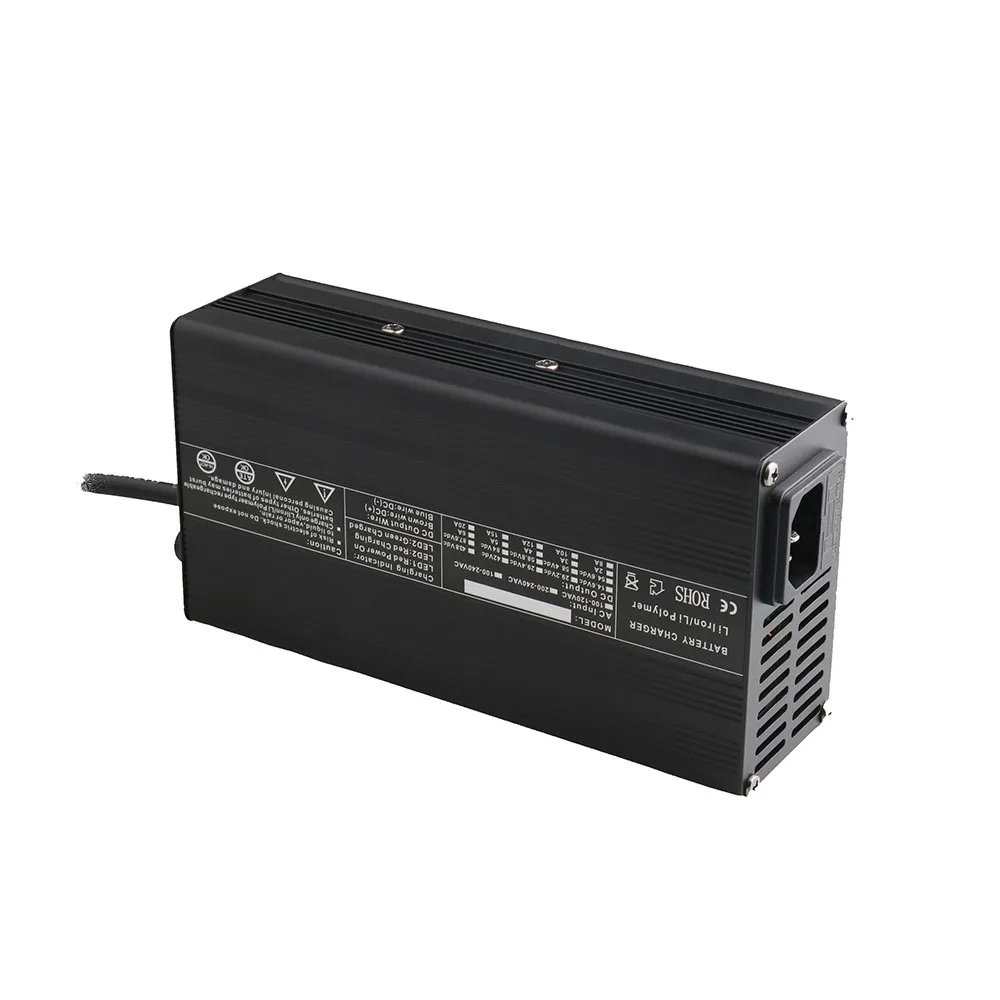 SRITEC 3.65V 20A LFP Charger For 1S 3.2V LiFePO4 50AH 100AH 200AH Battery Cell Alligator clips Crocodile clip Aluminum shell