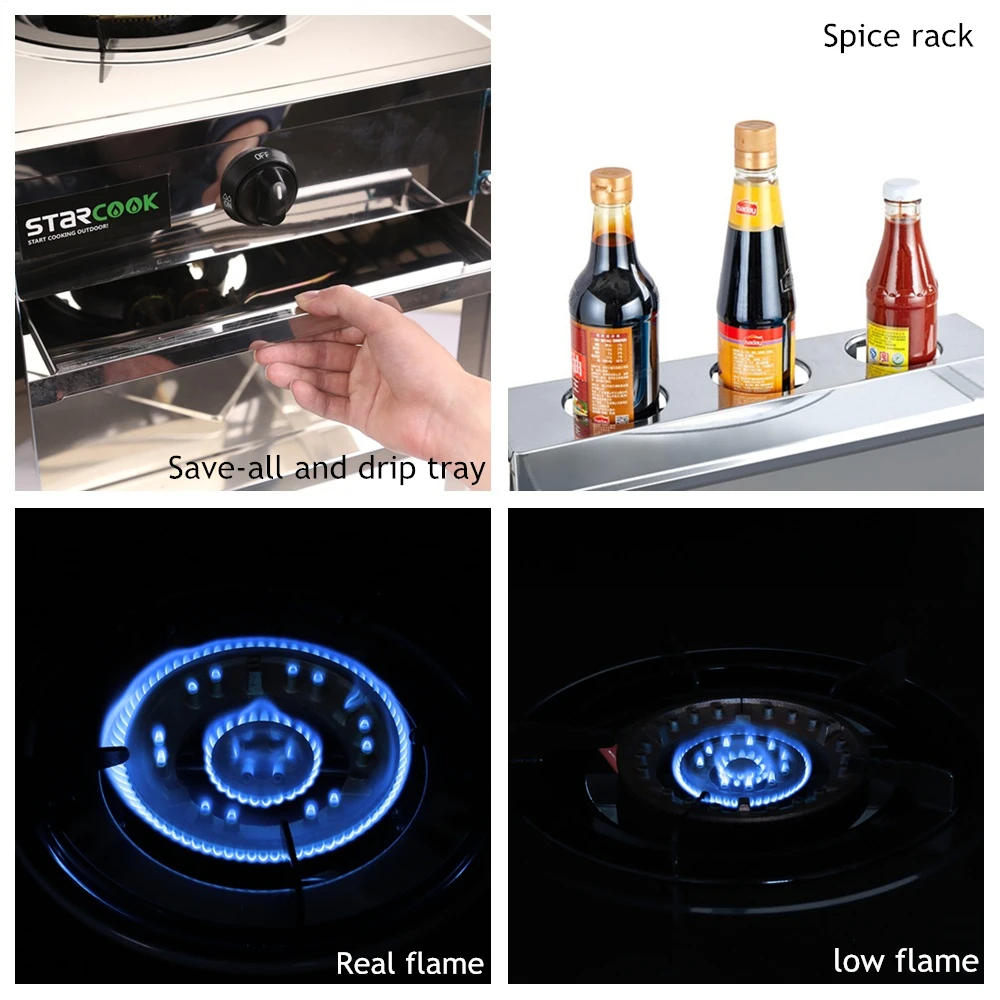 Factory Price 2 Burner Table Top Gas Stove Double Burner For Garden