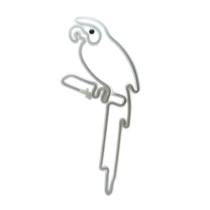 Factory Price Neon Sign Strip Lights Table Led Acrylic Parrot Neon Light Sign For Bedroom Indoor Use Strip Signage Light