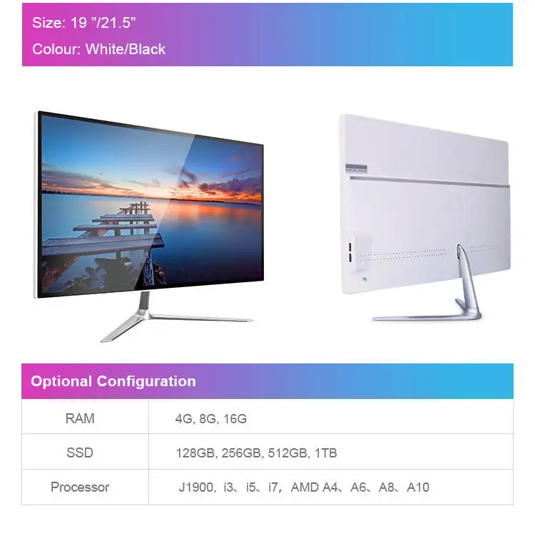 
Cheap Price i3 i9 8gb 32g ram wholesale all in one pc ordinateur personal aio pc computadoras all-in-one pc desktop computer 