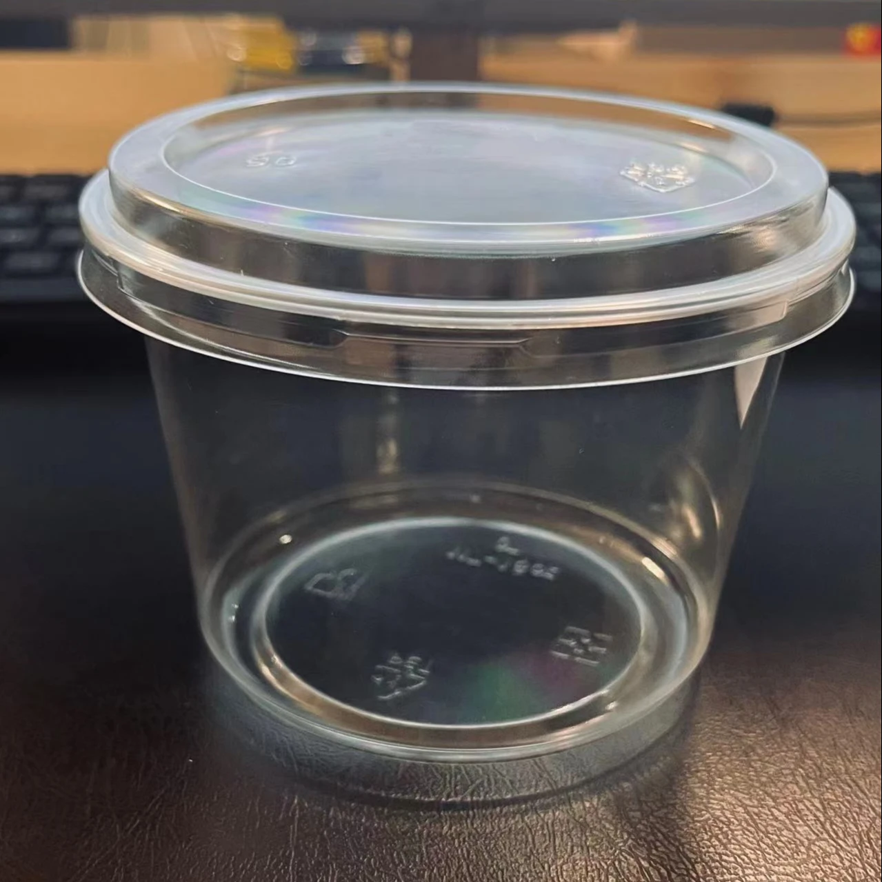 250/400/500/700ml Peanut clear plastic container disposable dessert cups with lid