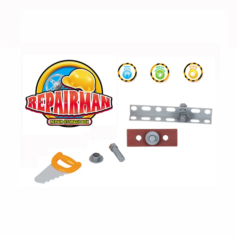 Plastic portable suitcase DIY tool set role play educational kids engineering tool toys