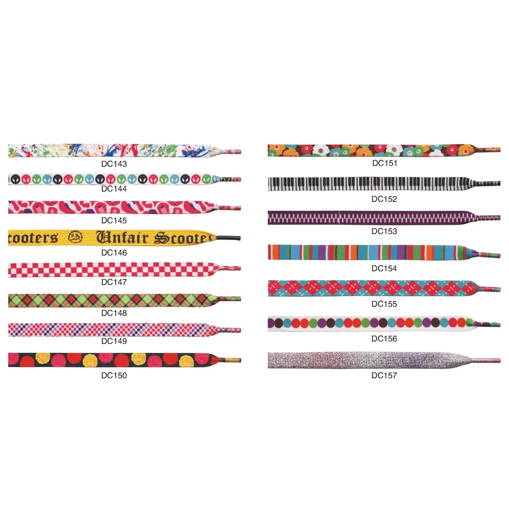 Customized Sublimation Printed Polyester Shoelaces , Colorful Logo Printed Shoe Lace for Shoes Outdoor Sports Shoes Custom Logo