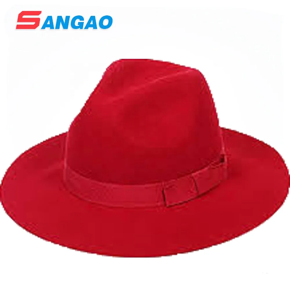 Wholesale new style felt winter white fez hat wool fedora for men or women in party