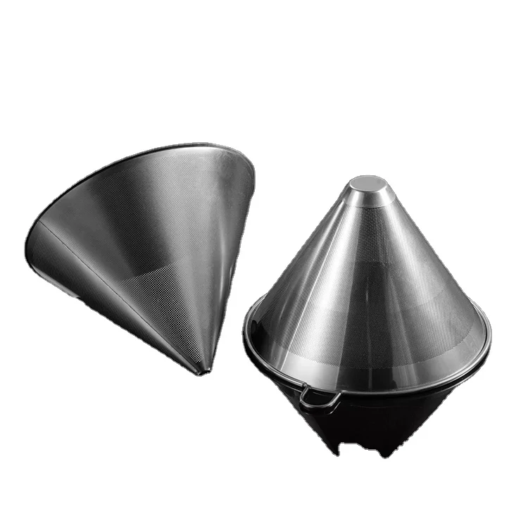 150 micron stainless steel filter screen custom photo etching cone shape stainless steel coffee filter