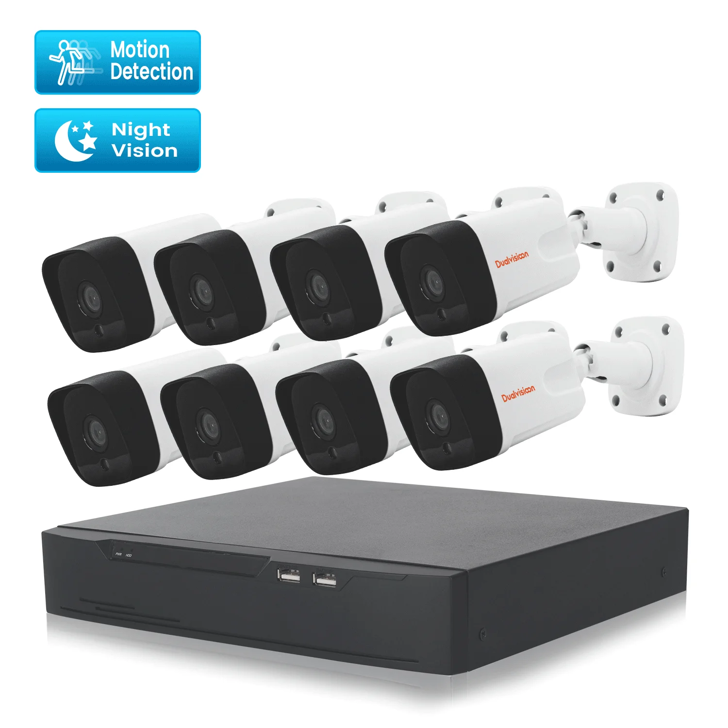 Full HD 1080p 4MP 5MP 8MP 4K POE NVR kit outdoor 4ch 8ch 16ch p2p IP camera system set video surveillance security cctv system