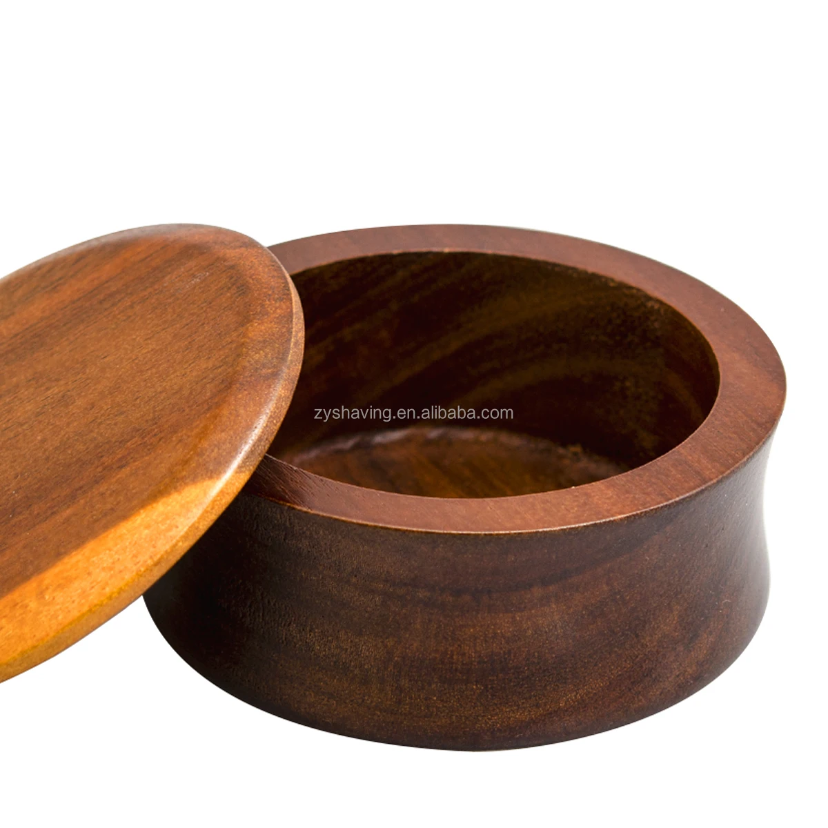 ZY Wooden Shaving Bowl with Lid Shaving Soap Bowl for Men Easy to Lather Shave Soap Cup