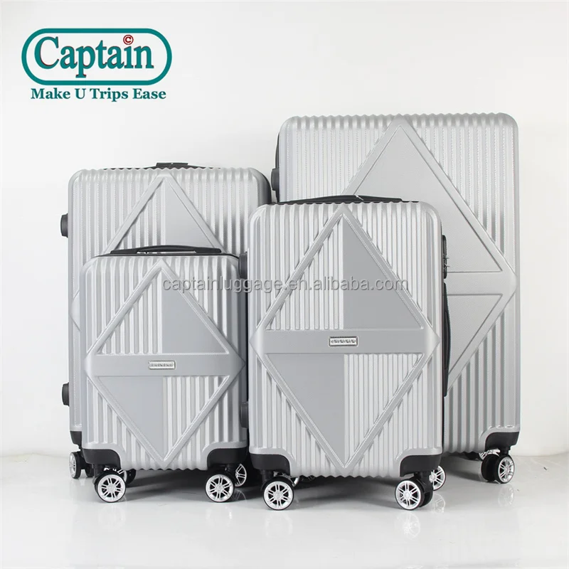 ABS 360 Degree Hard Side Travel Style Suitcases Blue Trolley Luggage Bag Set Carry On Luggage 4pcs set in 16 20 24 28 inch