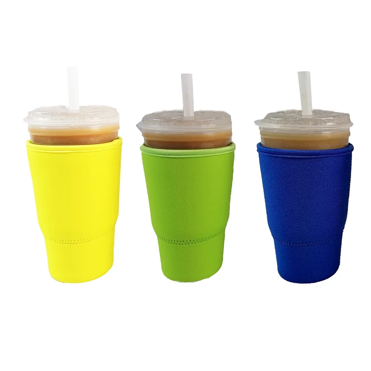 Wholesale Price Reusable Neoprene Insulator Sleeve Coffee Cup Cover for Iced Coffee Cups Cold Drinks