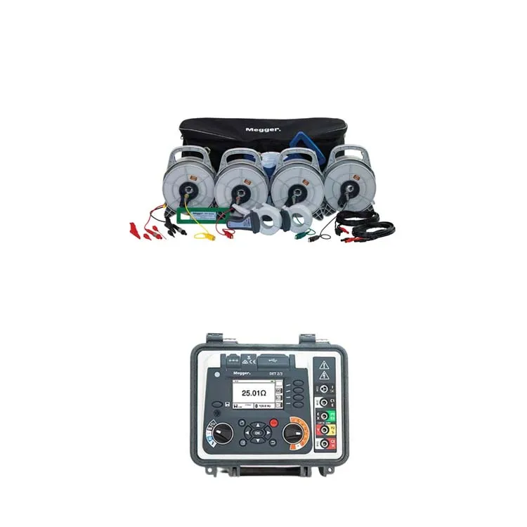 Megger DET2/3 EARTH TESTER 50M KIT LG7/P2  Memory Storage and USB Download + ETK50C Test Kit with 50m reels spikes clamps