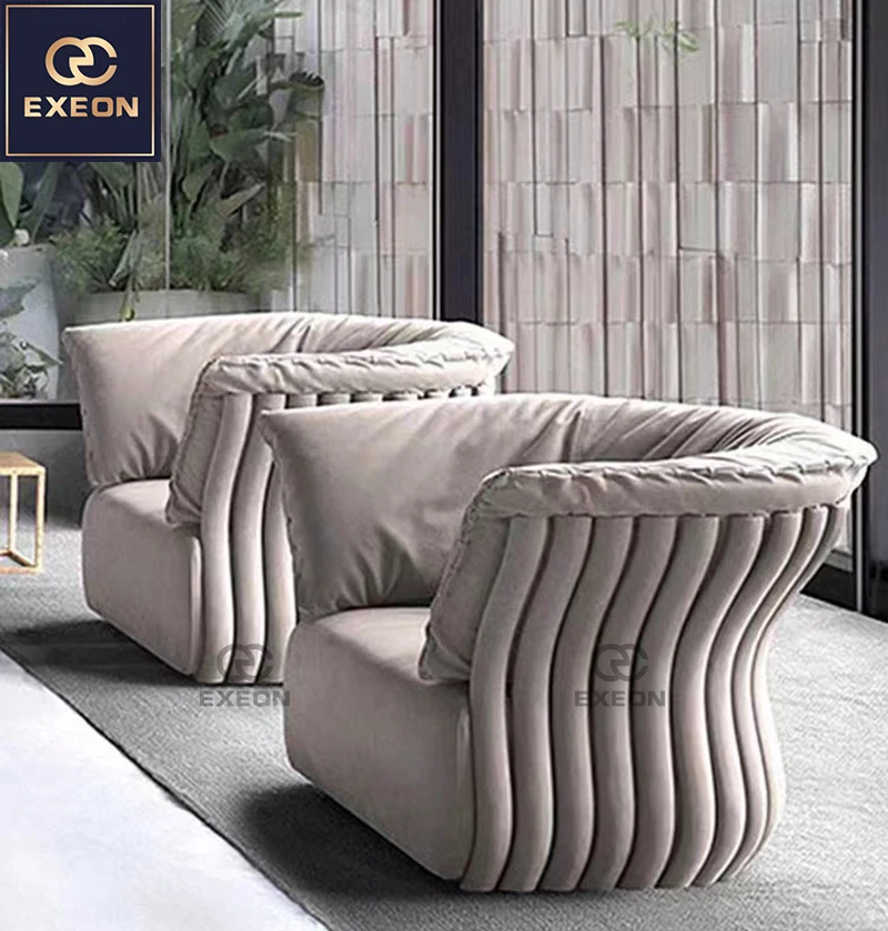 Source Italy Light Luxury Modern leather Sofa Combination High-end Hotel Negotiation Area Sofa Combination