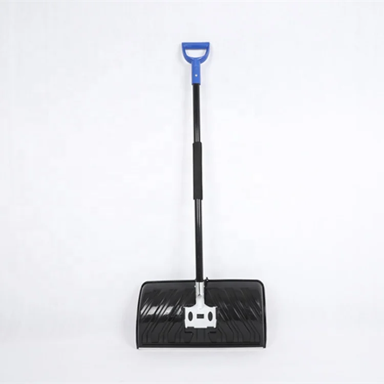 Heavy duty winter shovel 2-in-1 snow pusher and steel ice chopper