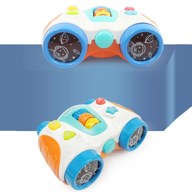 Electric lighting sound interaction early learning baby telescope toy