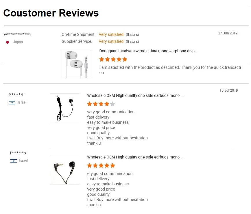 
2019 3.5mm wired david clark high quality cheap colorful ploy bag package airlines disposable headphone 