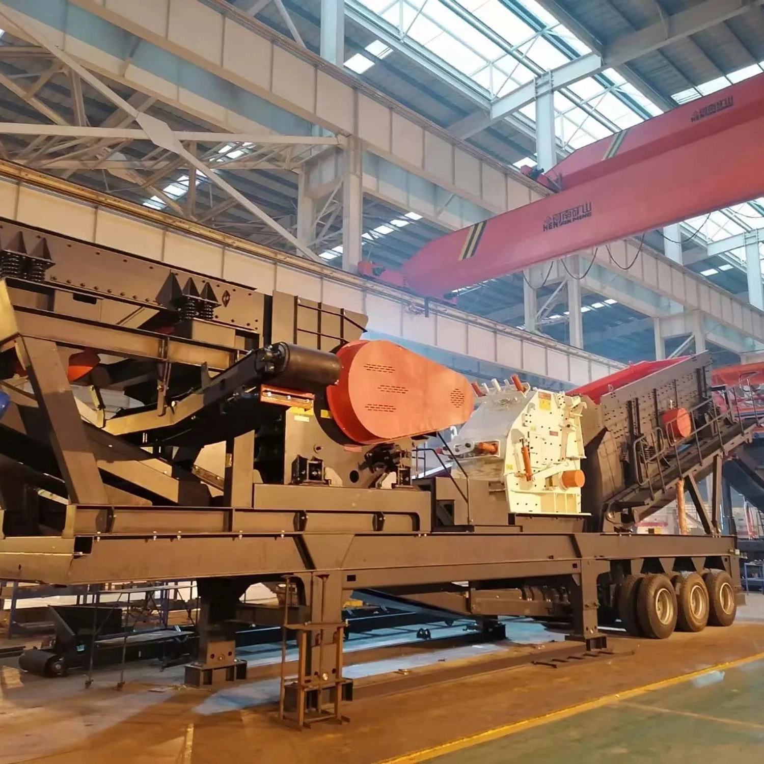 Портативная камнедробилка для дробления и сортировки