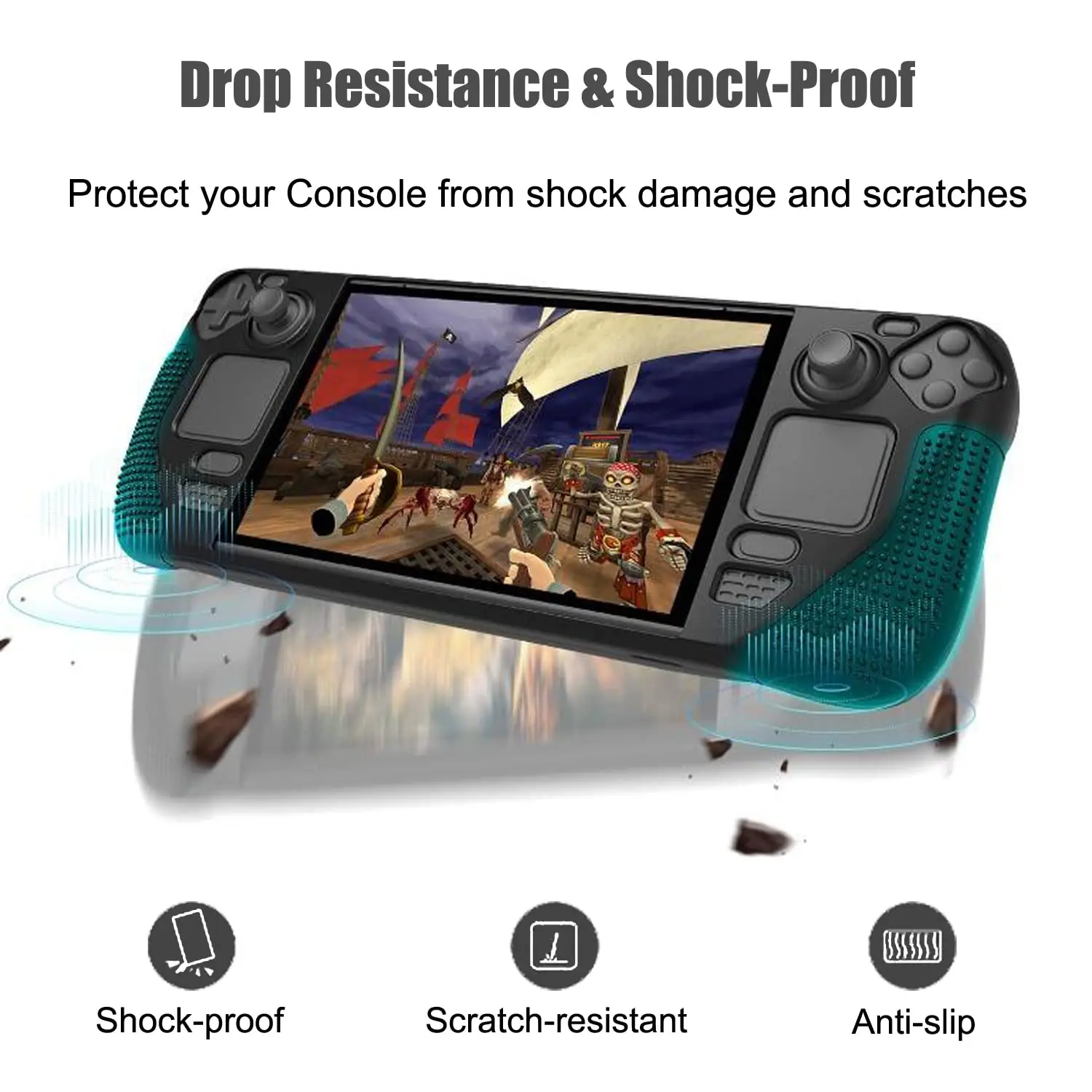 Case for Steam Deck Full Protection silicone Cover Game Machine Protector Anti- Scratch Game Console Soft for Valve Steam Deck