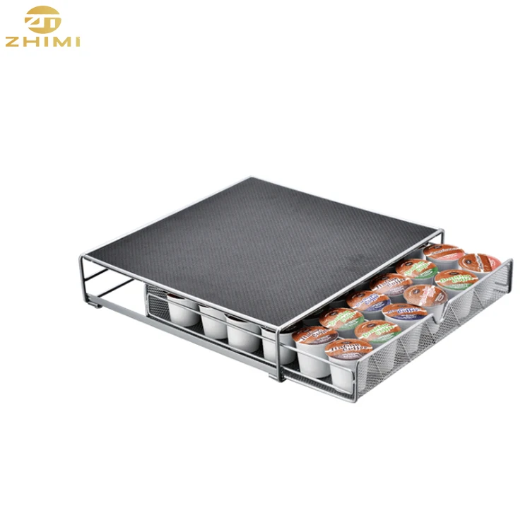 Metal Drawer Nespresso K-cup Capsule Coffee Pod Holder Rack for 36 pcs Capsules