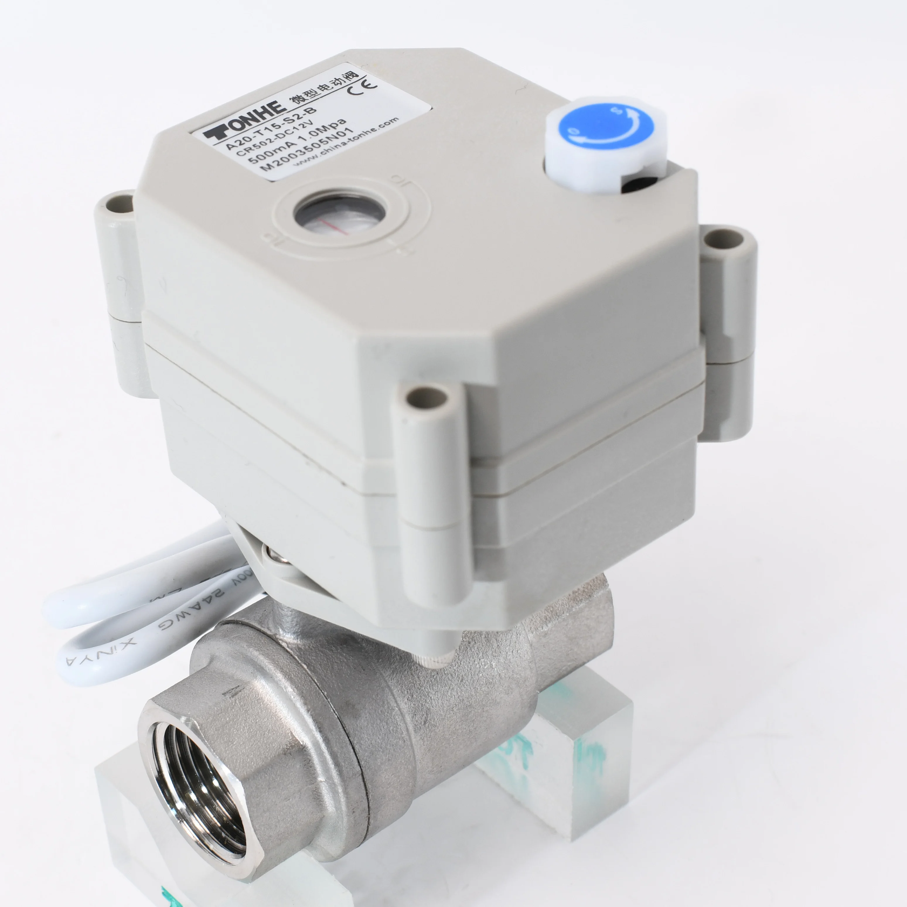 Шаровой кран из нержавеющей стали с электроприводом 1/2 дюйма DC24v