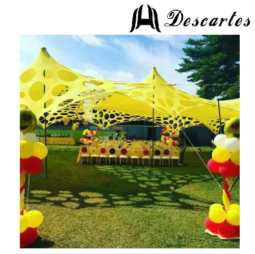 50 Seater White Garden Hole Stretch Shade Tents for Garden Shelter