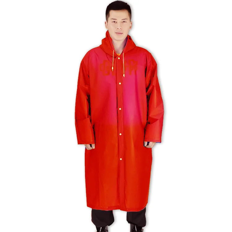 Adult Raincoat Poncho Ready to Ship Quality EVA Reusable Plastic for Men and Women Camping Package Customized Disposable Poncho