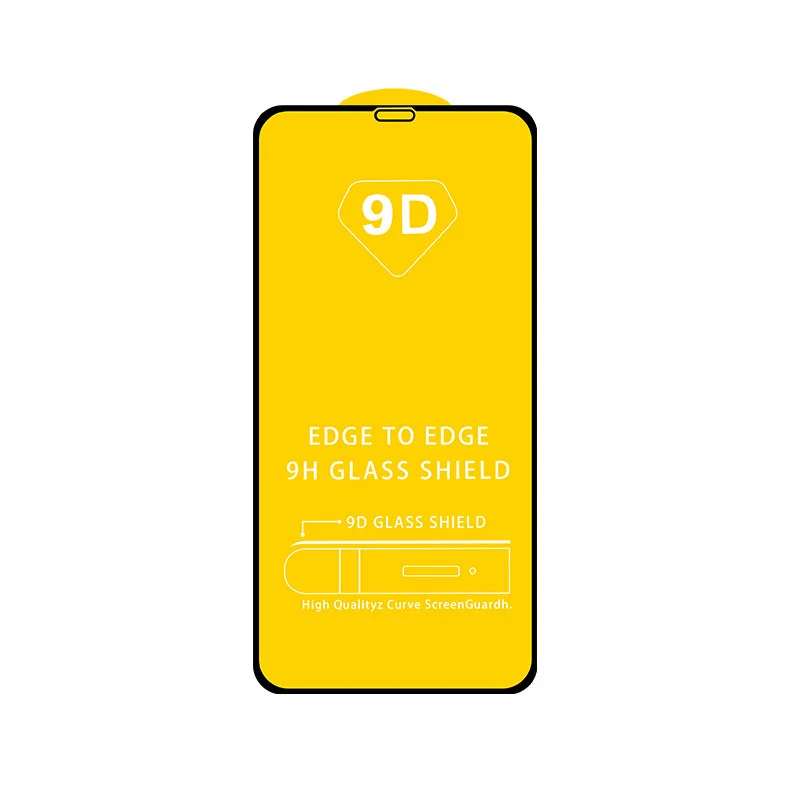 
9D clear Glass Screen Protector for Iphone 11 12 Pro Max 6 7 8 X XR 9h 0.33mm OEM 