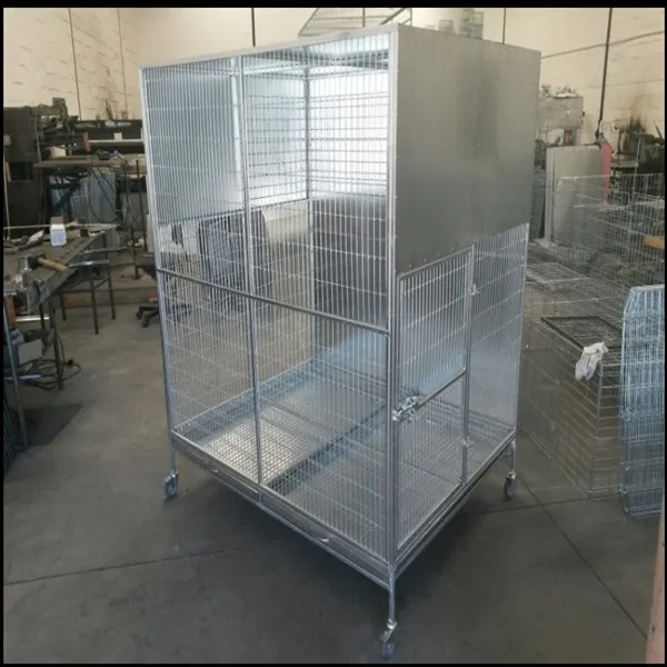 1.5mLx1.2mWx1.75mH galvanized aviary cage on wheels for parrots cockatiels and ringnecks