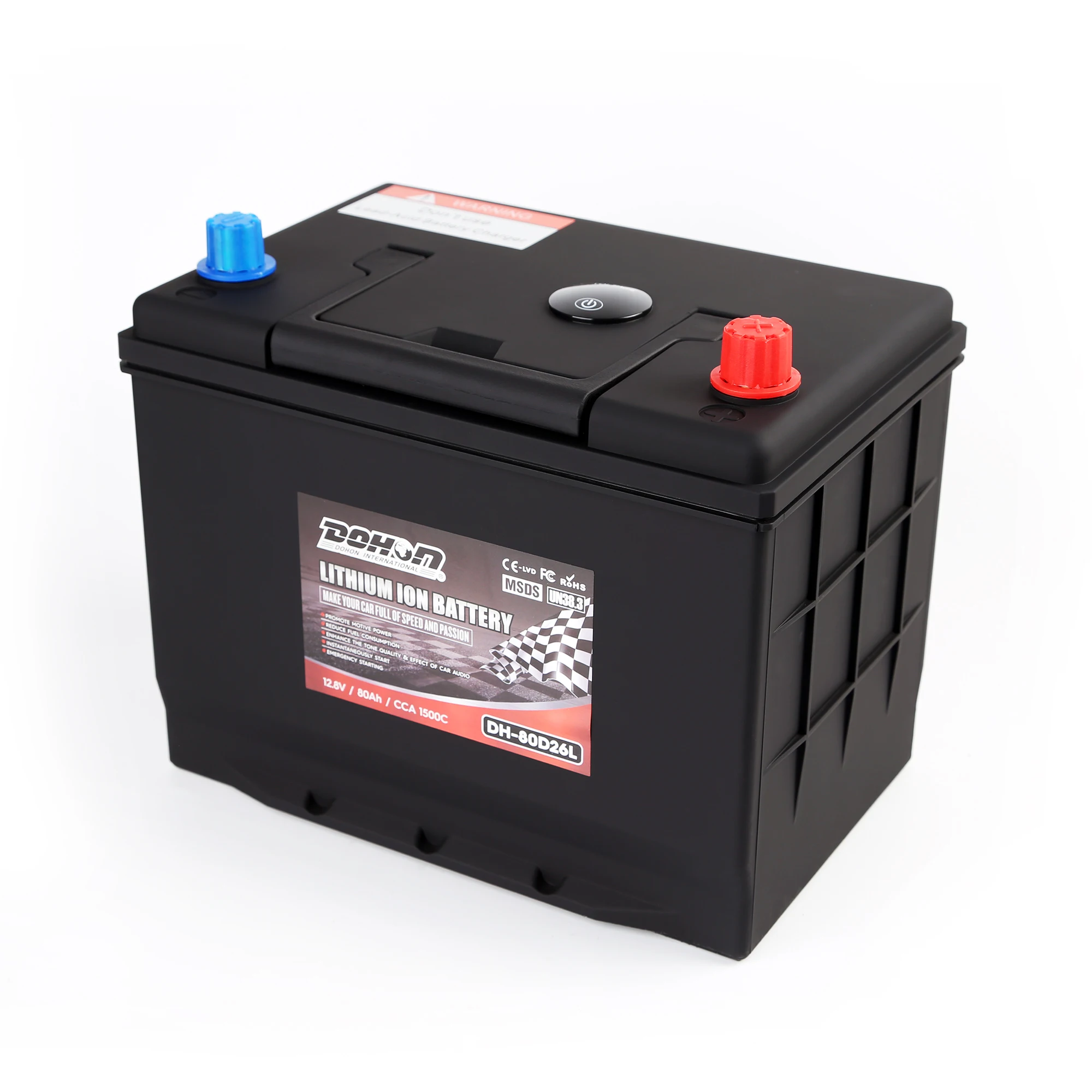 CE ROHS 12V/24V 80D26L/80D26R  12v lithium battery  Dohon NEW ARRIVAL BMS free-maintenance lithium iron phosphate battery