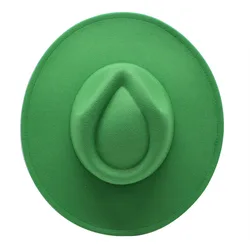 2021 New Arrival autumn/winter Panama Jazz hats for men and women elegant wide brim solid color hard fedora hats