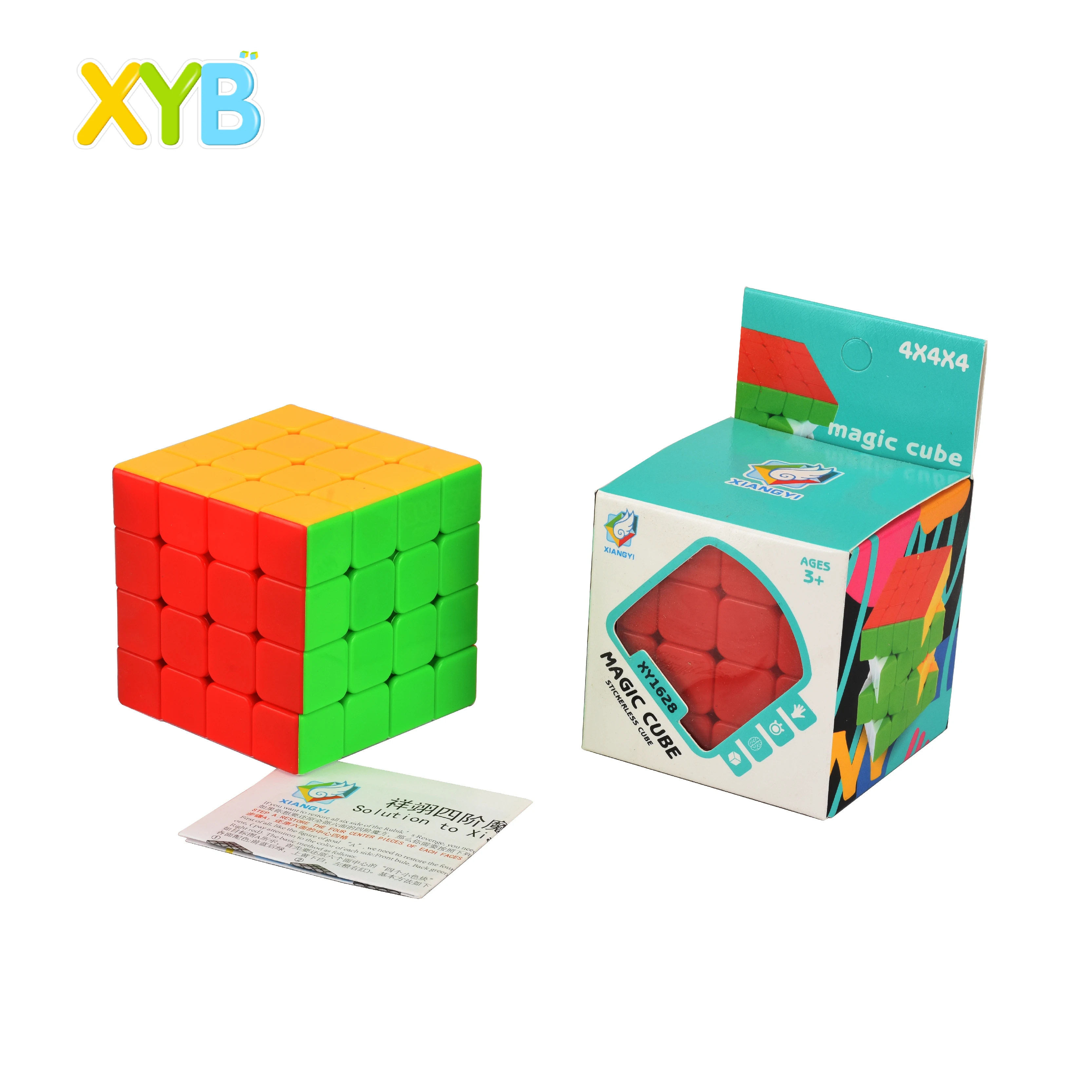 Simple Puzzle Intelligent High Quality Magical 6.2cm 4x4 Stickerless Speed Cube For Kids & Adults OEM Product